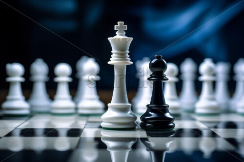 Chess pieces on a game board - Starpik Stock