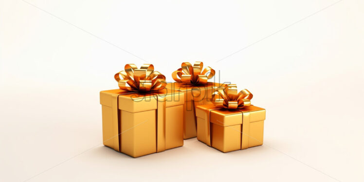 Christmas presents on a white background - Starpik Stock