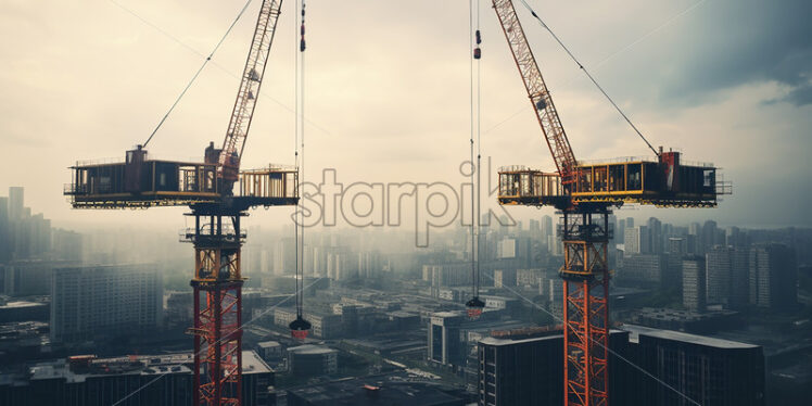 Cranes that work at height - Starpik Stock