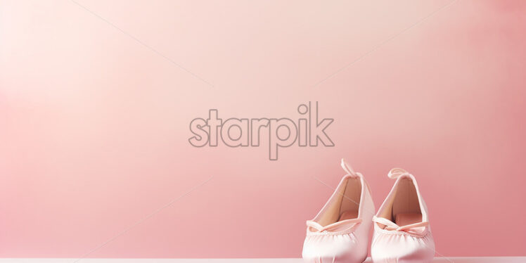 Dancing shoes on a pastel background - Starpik Stock