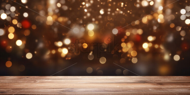 Festive background with lights on a table - Starpik Stock