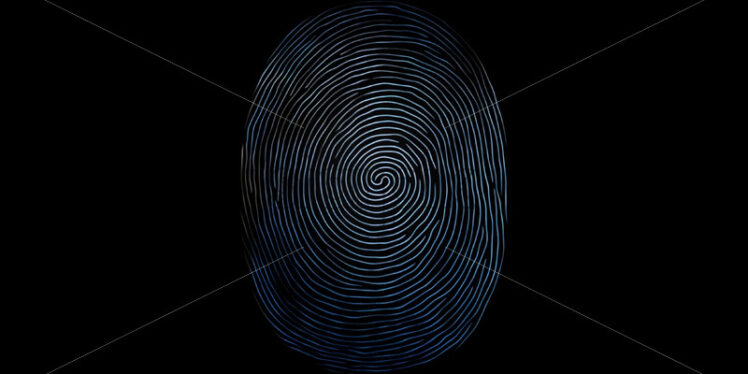 Fingerprint on a black background - Starpik Stock