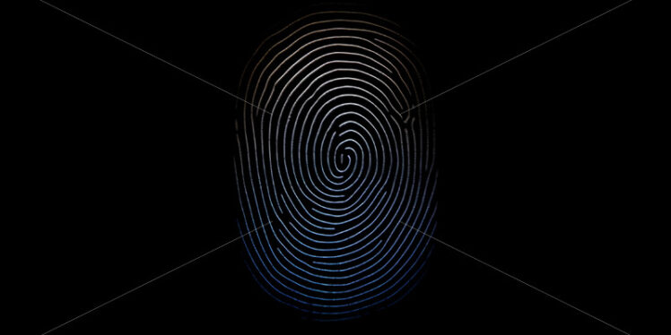 Fingerprint on a black background - Starpik Stock