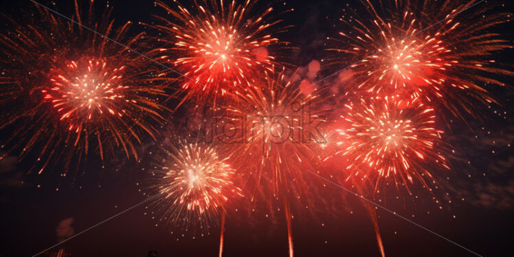 Fireworks over a city - Starpik Stock