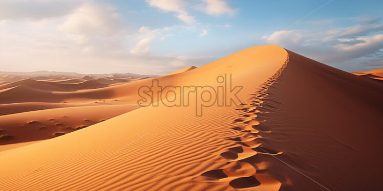 Footprints in the desert - Starpik Stock