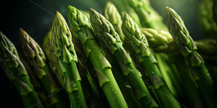 Fresh asparagus on a table - Starpik Stock