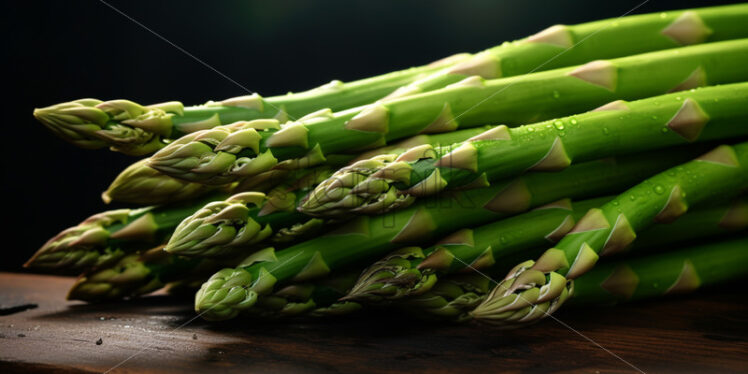 Fresh asparagus on a table - Starpik Stock