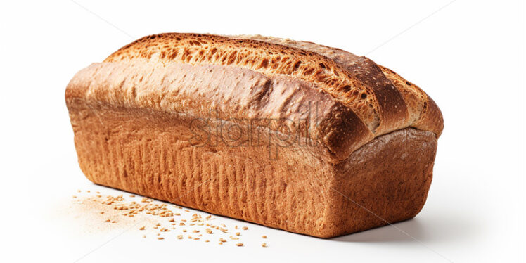 Fresh bread on a white background - Starpik Stock