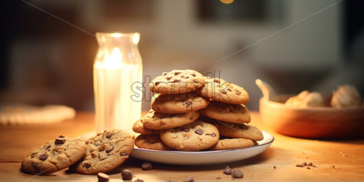 Fresh cookies on a plate - Starpik Stock