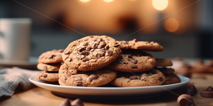 Fresh cookies on a plate - Starpik Stock