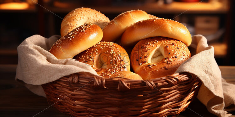 Fresh homemade bagels - Starpik Stock