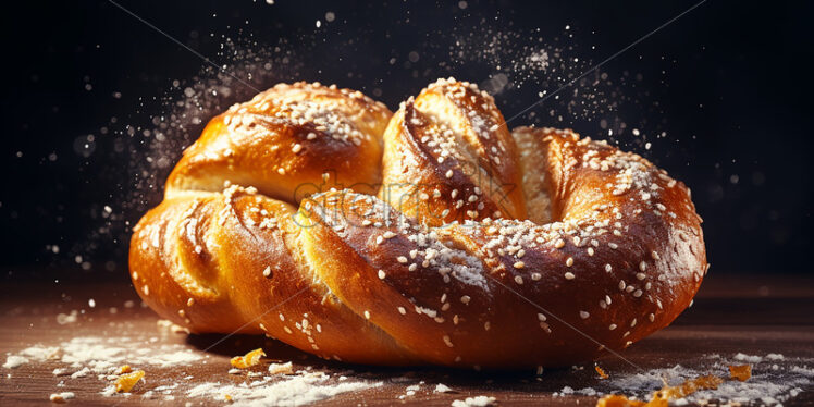 Fresh pretzel with salt - Starpik Stock