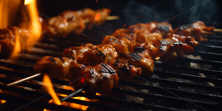 Freshly baked yakitori - Starpik Stock