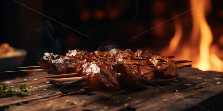 Freshly baked yakitori - Starpik Stock