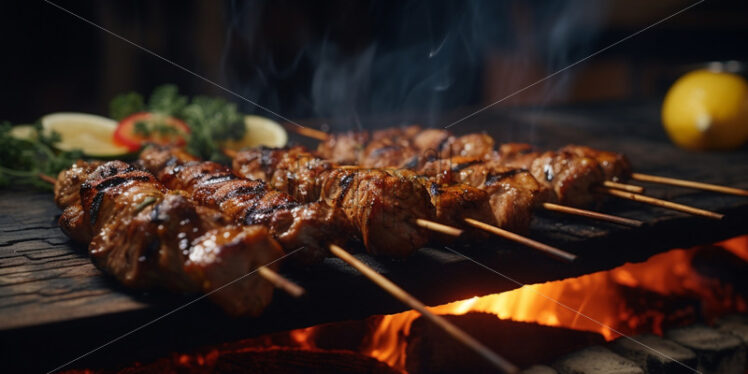 Freshly baked yakitori - Starpik Stock