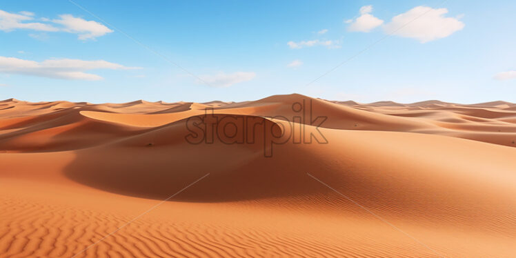 Generative AI a desert landscape with sand dunes - Starpik Stock