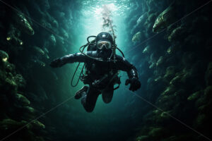 Generative AI a diver who dives to great depths - Starpik Stock