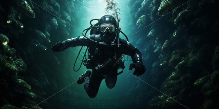 Generative AI a diver who dives to great depths - Starpik Stock