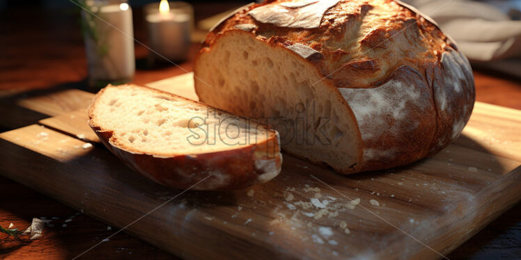 Generative AI a freshly baked loaf of bread - Starpik Stock