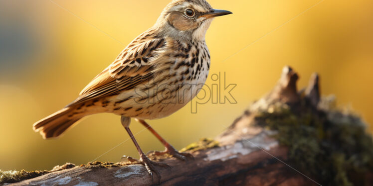 Generative AI a sparrow sitting on a branch of a tree - Starpik Stock