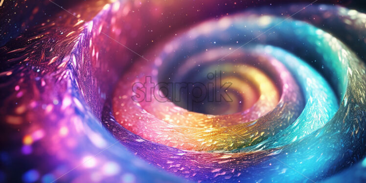 Generative AI a spiraling rainbow that shines - Starpik Stock