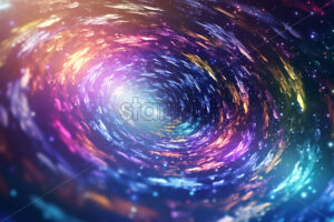 Generative AI a spiraling rainbow that shines - Starpik Stock