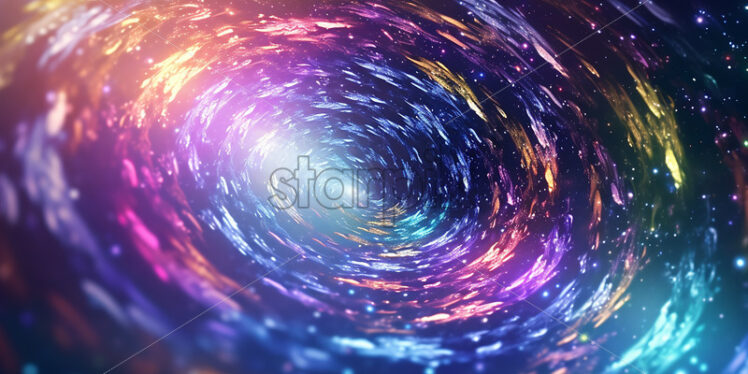 Generative AI a spiraling rainbow that shines - Starpik Stock