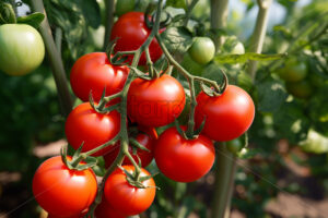 Generative AI a sprig of ripe tomatoes - Starpik Stock