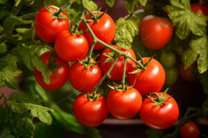 Generative AI a sprig of ripe tomatoes - Starpik Stock
