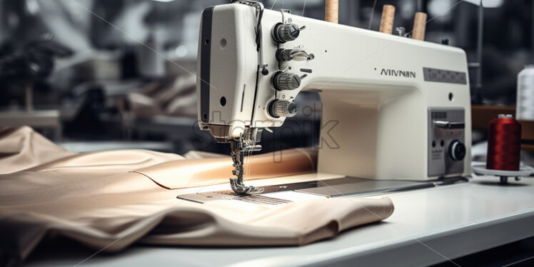 Generative AI clothes sewing machine - Starpik Stock