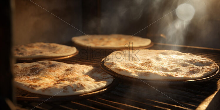 Generative AI pies made from fresh lavash from the farm - Starpik Stock