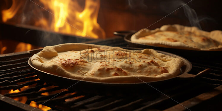 Generative AI pies made from fresh lavash from the farm - Starpik Stock