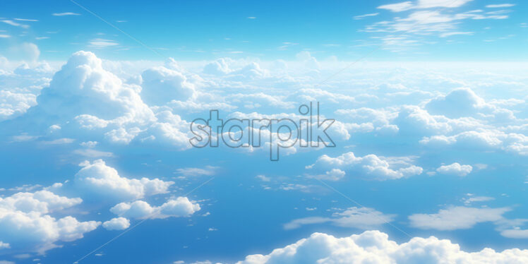 Generative AI some beautiful clouds - Starpik Stock