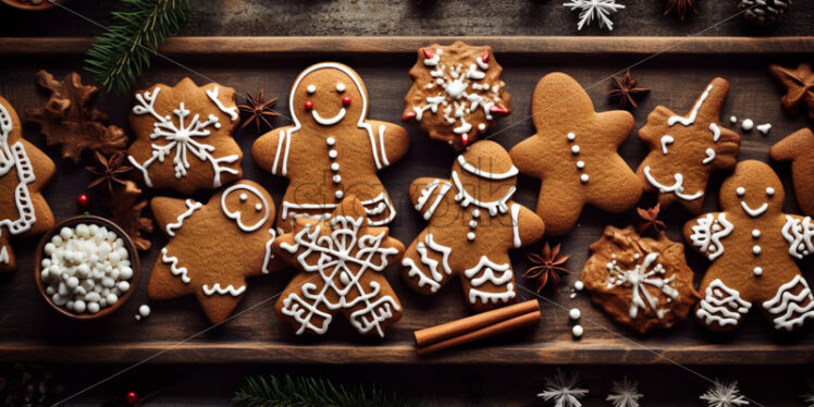 Gingerbread cookies on the table - Starpik Stock