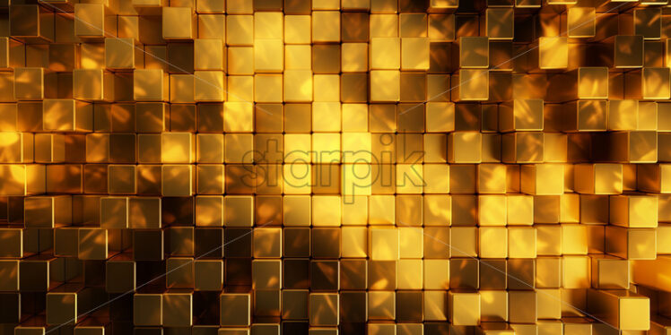 Golden square mosaic - Starpik Stock