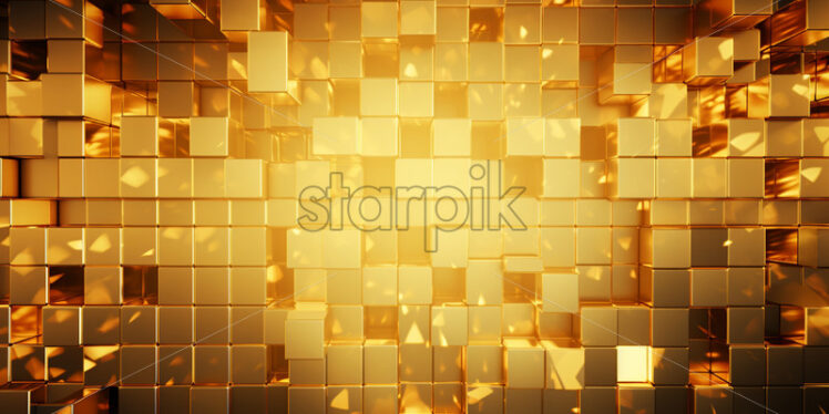 Golden square mosaic - Starpik Stock