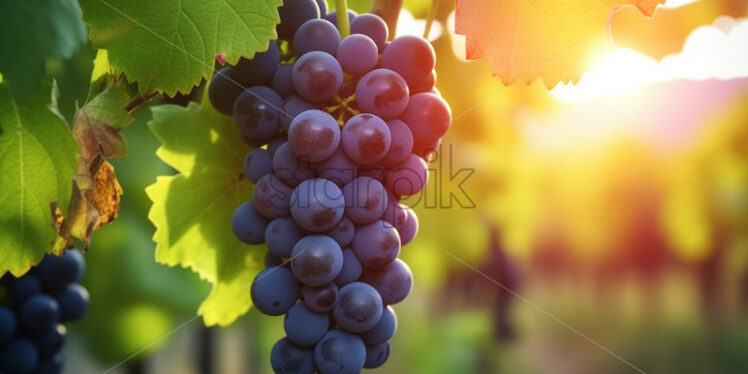 Grapes for wine on the vine - Starpik Stock