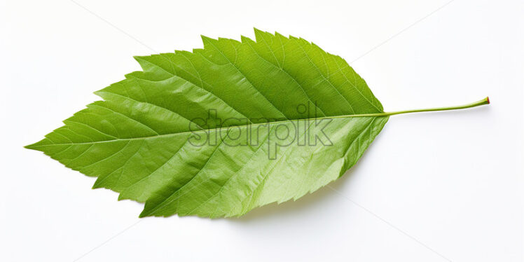 Green leaves on a white background - Starpik Stock