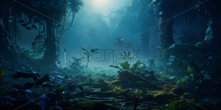 Illustration of a mystical jungle - Starpik Stock