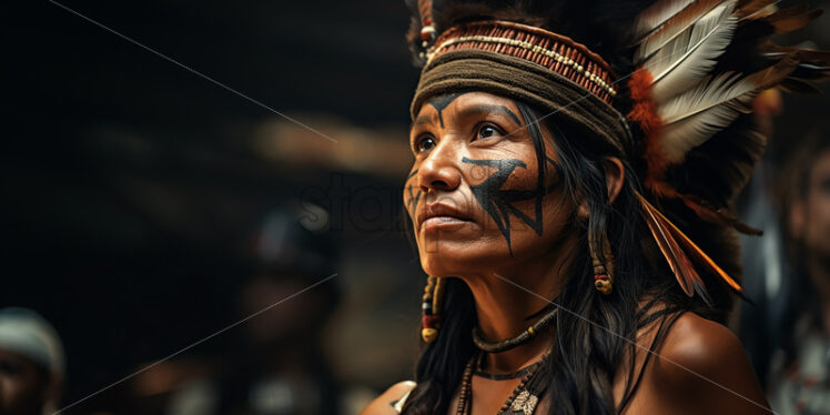 Indigenous Woman in the Amazon Brazil - Starpik Stock