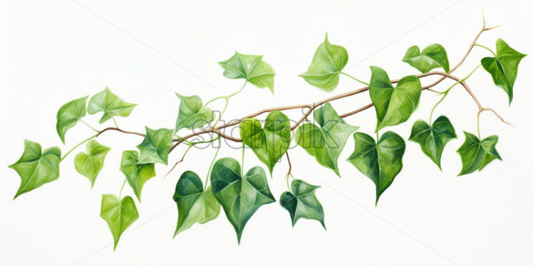 Ivy painted in watercolor - Starpik Stock