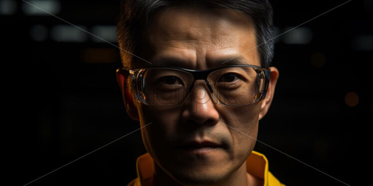 Japanese worker in glasses - Starpik Stock