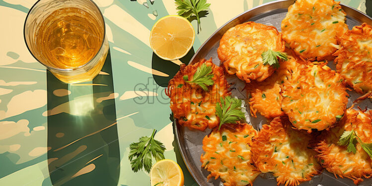 Kartoffelpuffer a german potato pancakes - Starpik Stock