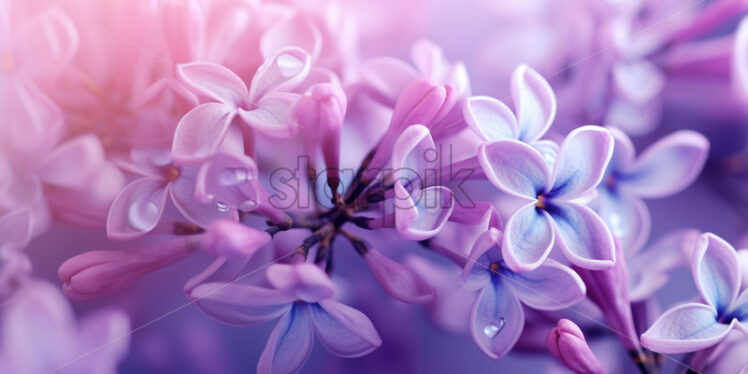 Lilac flowers, macro photo - Starpik Stock