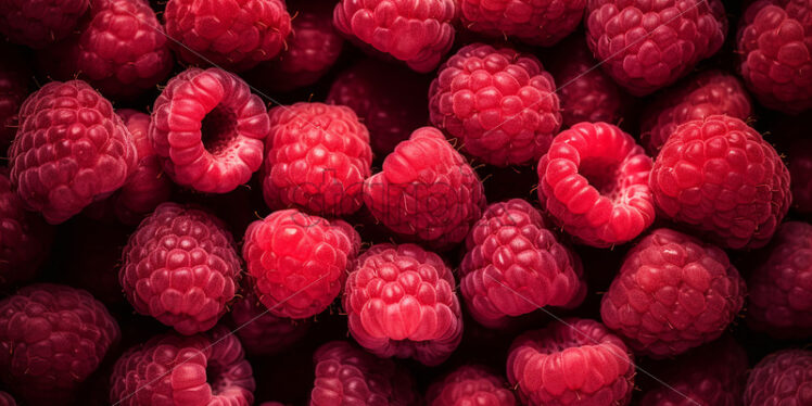 Lots of raspberries, detailed image - Starpik Stock