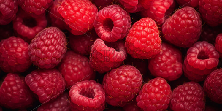 Lots of raspberries, detailed image - Starpik Stock