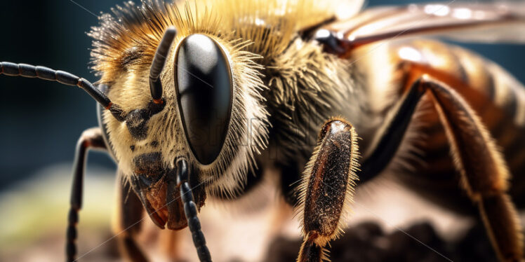 Macro photo of a bee - Starpik Stock