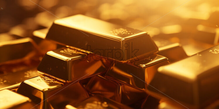 Many gold bars - Starpik Stock