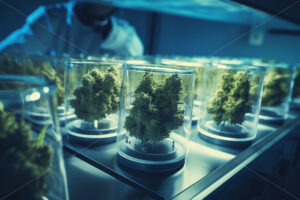 Marijuana is being researched in a laboratory - Starpik Stock