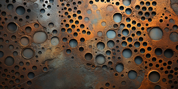 Metal with holes, sculpture - Starpik Stock